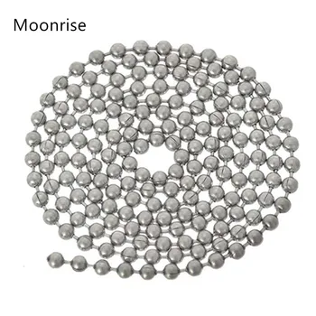 

2.5M 8.2ft Stainless Steel Dog Tag Bead Chain 1.5mm 2.0mm 2.4mm 3.0mm Ball Chain Necklace Extender Chain