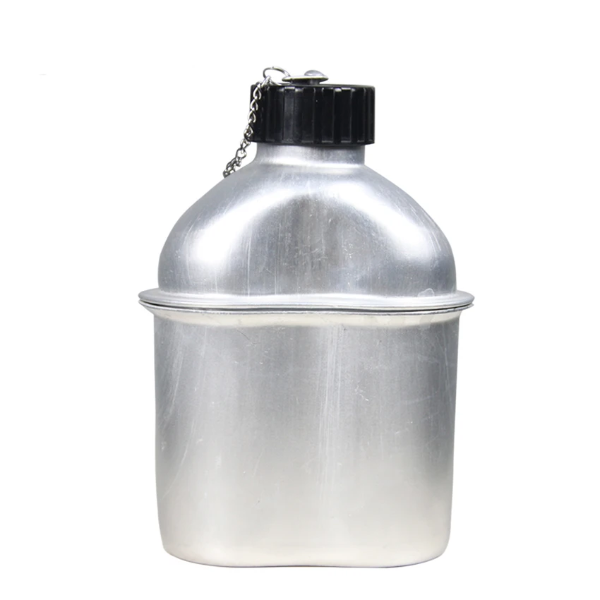 

Akmax Military Kettle Aluminum Naturehike Camping Water Bottle Silver Outdoor Survival Army Flask Portable Practical Lunch Box