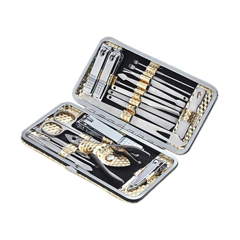 

Manicure Set,Nail Clippers,Professional Grooming Kit,Nail Tools 18 in 1 with Luxurious Travel Case for Men and Women