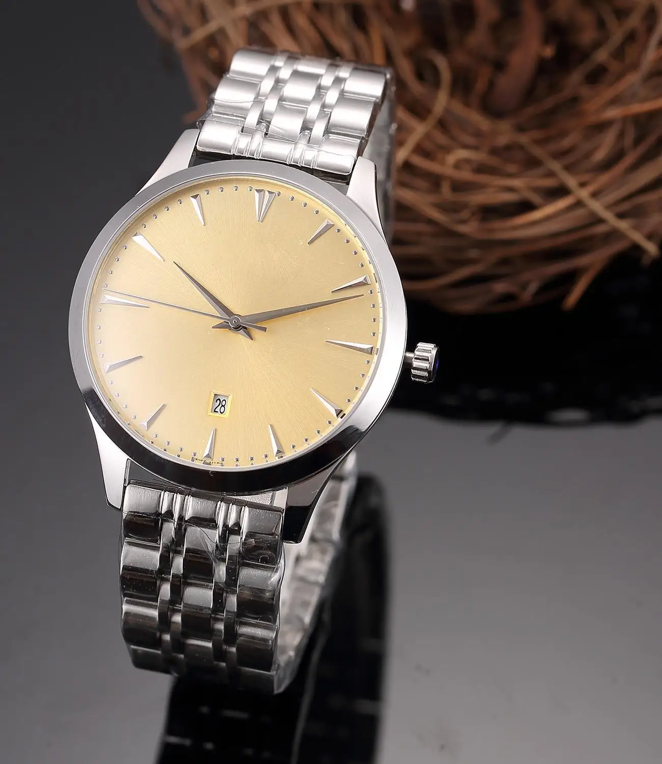 

Crystal Mirror Man Watch Automatic Self-wind Men's Watch Stainless Steel Strap Male Clock High Quality Wristwatch For Men