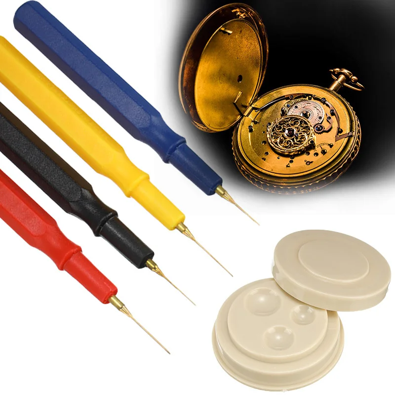 

1/set Watch Oiler Set Professional Watch Oiler Kit Oiler Set 1 Oil Cup 4 Oil Pen Assortment Watch Repair Tool For Watchmaker