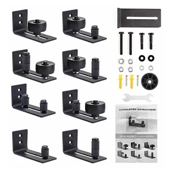 

8 in 1 Sliding Barn Door Sliding Door Rail Pulley Hardware Kit Top Mounted Hanger Rack Closet Door Roller Rail