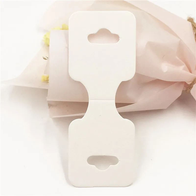 50pcs 9x3.5cm Necklace Bracelet Folding Card Jewelry Display Bracelet Flower Print Label Price Tag Cardboard DIY Gift Packaging