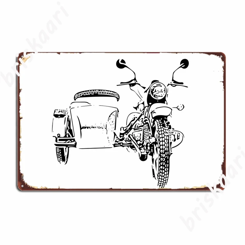 

Sidecar Motorcycle Metal Signs Cinema Living Room Club Bar create Garage Decoration Tin sign Posters