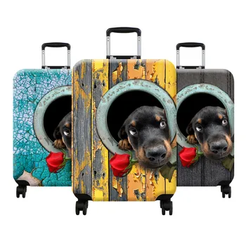 

Cute Animal Dog Printing Elastic protective cover Dustproof Travel Luggage suitcase covers to 18-28 inch Luggage set Trunk Case