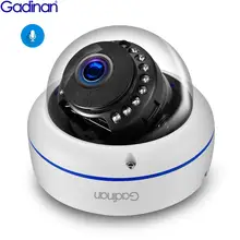 Gadinan 5MP 1080P POE Segurança Vigilância Áudio Câmera IP Reconhecimento Facial 2.8 milímetros Lens Dome CCTV AI de Vídeo Ao Ar Livre para o Sistema de IP