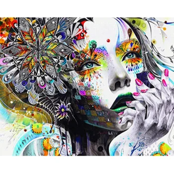 

DIY Painting By Numbers Color Abstract Figure HandPainted Oil Painting Drawing On Canvas Adults Children Gift Wall Decor