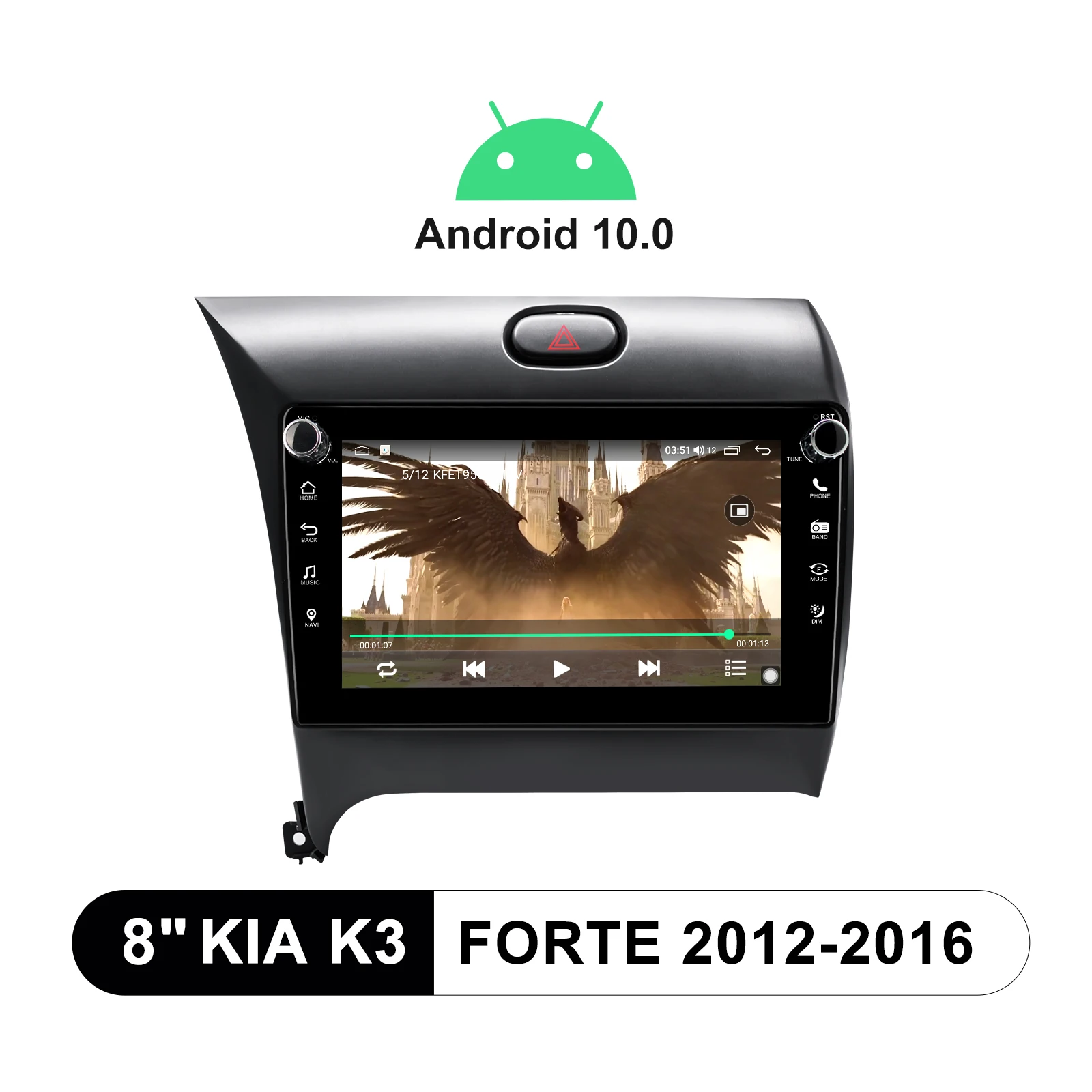 Android 10 0 сенсорный экран 8 дюймов Автомобильная навигационная система Carplay быстрая