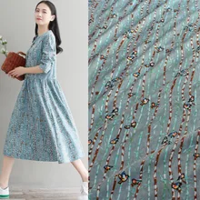 Пол метра бамбуковая маленькая птичка принт хлопок вельвет ткань для платья рубашка cheongsam Одежда для девочек материал T863