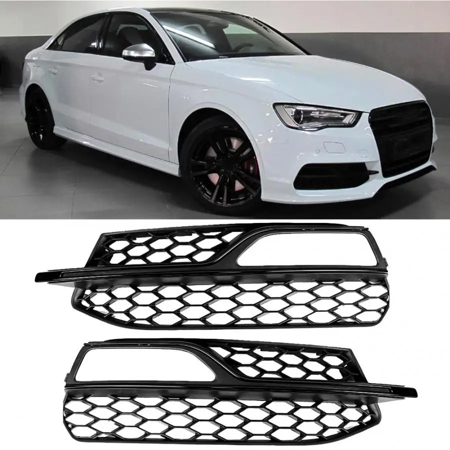 Пара противотуманных фар на бампер с черной отделкой подходит для Audi A3 S-Line S3 2013 2014