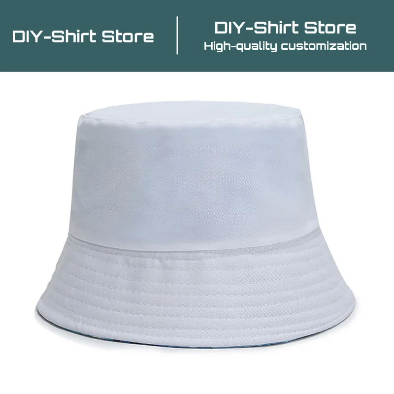 New Unisex Summer Bucket Hat Women Outdoor Sunscreen Fishing Hunting Cap Men Sun Prevent Hats Custom Print Logo Text Gift Hat