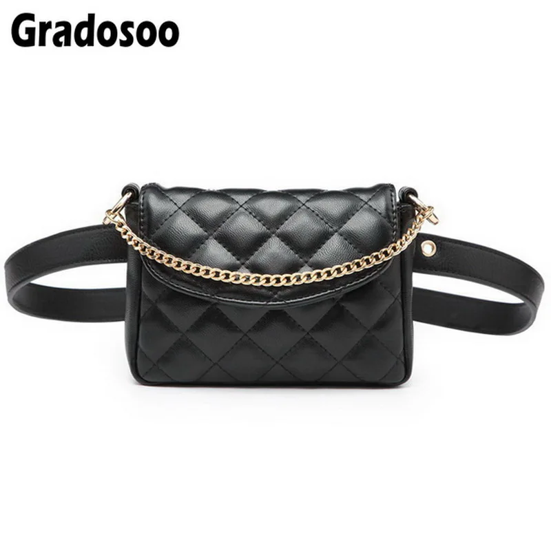 quilted black fanny pack