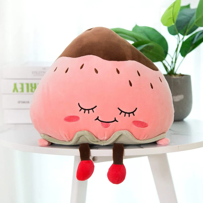 Арбуз клубника груша плюшевые игрушки Kawaii мультфильм милые фрукты Мягкая кукла для мальчиков подушки для девочек Подушка для детей - Цвет: Strawberry