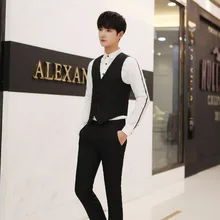 Летний стиль Мужская официальная одежда Приталенный жилет многоцветный жилет многолетние товары