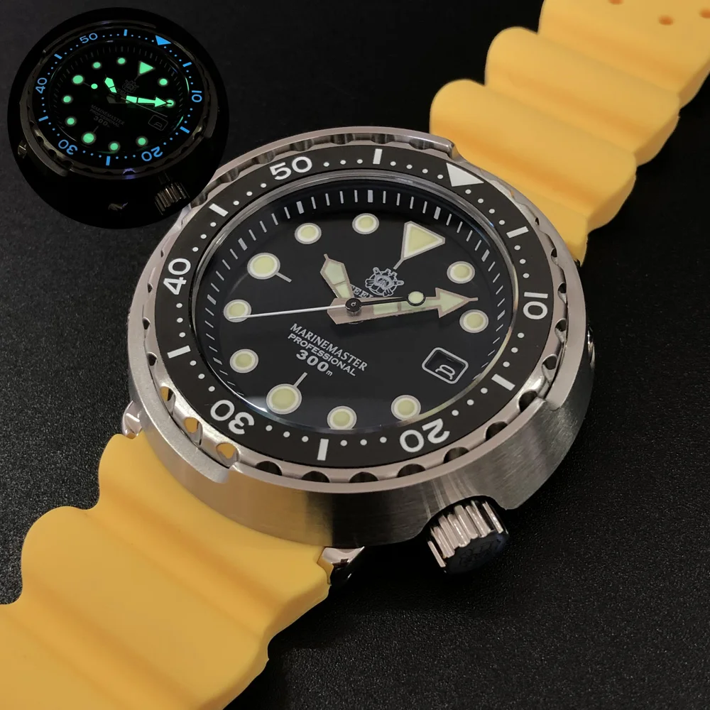 Мужские автоматические часы мужские для дайвинга STEELDIVE 300 м водонепроницаемые
