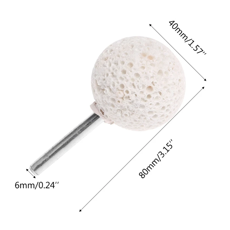 6*40mm Car Polishing Kit Tyre Grinding Head Rasp Puncture Brush Buffer Polishing With Handle Golf Ball Shank Tool Accessories