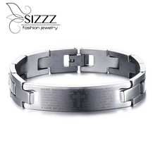 Модные мужские браслеты браслет из нержавеющей стали с дизайном креста ювелирные изделия