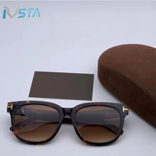 IVSTA TF0714 том высокое качество с логотипом ручной работы ацетатные Солнцезащитные очки Мужские квадратные очки женские роскошные брендовые дизайнерские с коробкой