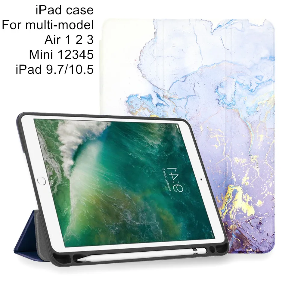 IPad защитный чехол для Pro10.5/iPad mini12345 с ручкой слот iPad5/6 оболочки Air1/Air2/Air3