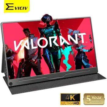 

EVICIV 4K Game Monitor PS4 Xbox PC Computer Valorant 12.5 Portable Screen 3840x2160 Mobile-Monitor 60Hz USB C Laptop LCD Display