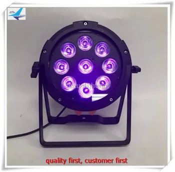 

E-2x-24x Color Preset Rechargeable 9x12w rgbwa+uv Wireless Battery flat par led Wifi Phone control