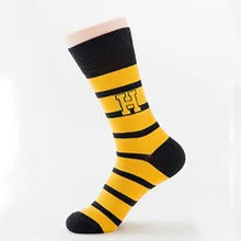 Женские забавные полосатые носки с буквенным принтом; милые носки с героями мультфильмов в стиле Харадзюку; креативные Женские повседневные носки для девочек; сезон весна-осень