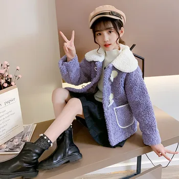 

Kids Girl Winter Warm Clothes Toddler Girls Thicken Fleece Coats Baby Teens Designer Outfits Children School Clothing NEW 3 5 12