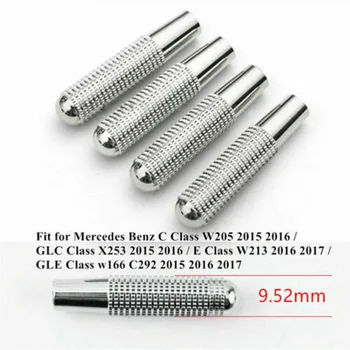 

Set Door Lock Pin 9.5mm Cover Aluminum alloy For Mercedes Benz C E GLC GLE GLS Replacement