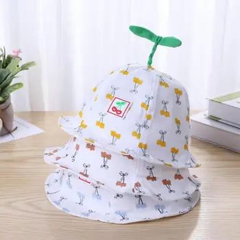 

Baby Basin Cap Flexible Pure Cotton Summer Soft Cotton Cute Caps Sun Hat Palace Cap for Girls Breathable Shade Feature