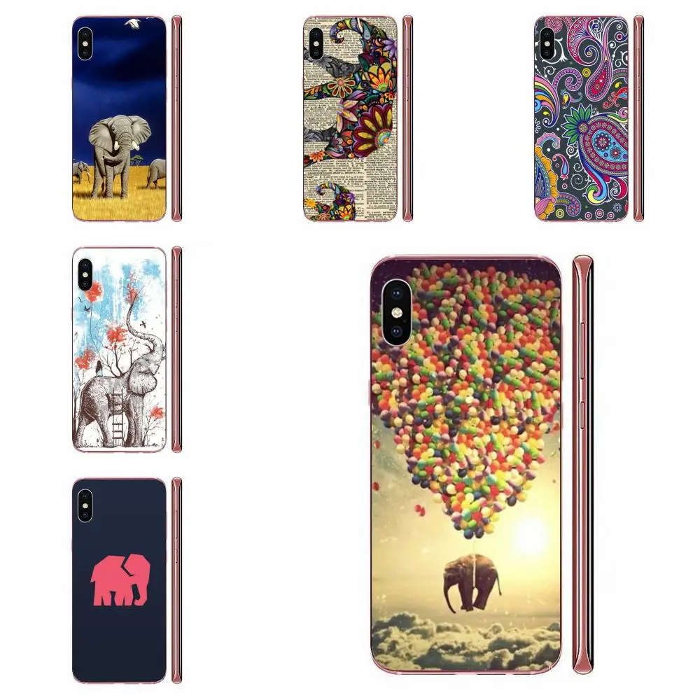Soft TPU Pattern Phone For Apple iPhone 11 Pro 4 4S 5 5S SE 5C 6 6S 7 8 X 10 XR XS Plus Max Cute Elephant Nursery | Мобильные