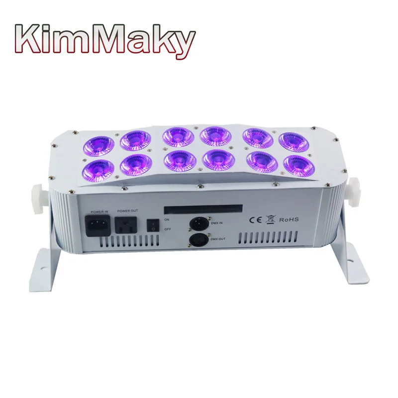 Бесплатная доставка 2 шт./лот 12x18 Вт rgbwauv flat par перезаряжаемый аккумулятор