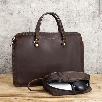 

Genuine Leather Bag Laptop Sleeve for MacBook Pro/Air 13.3" Notebook Computer Bag for Dell XPS, Surface go/pro, HP Spectre 13