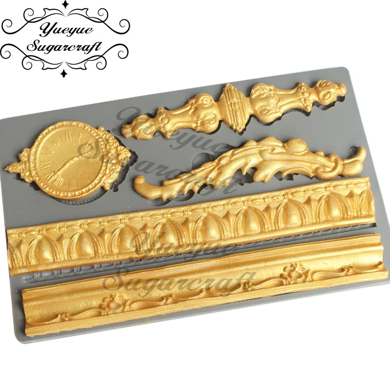 CK-SM-637 Yueyue Sugarcraft Свадебные тиснения Цветок силиконовая форма помадка форма для украшения торта инструменты форма для шоколадной мастики - Цвет: CK-SM-637