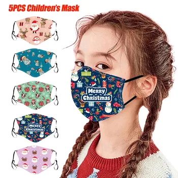 

5PC Kids Children Cloth Face Shield Breathable Face Mask Windproof Mouth Mask Reusable Washable Face Shield mondmaskers Masque