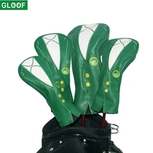 2021 New Golf  club Head Cover Creative  PU Leather No. 1 3 5 UT Driver Headcover Club Protective Sleeves