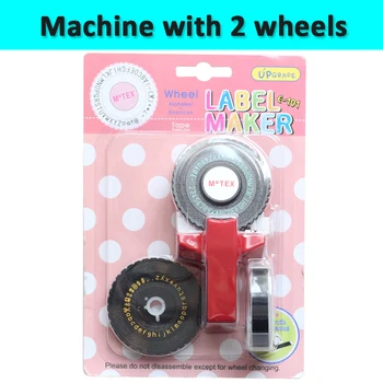 

Red Color MoTex E101 add 2 wheels Printer Mini DIY Hand for dymo 3D embossing manual Tape Typewriter lettering machine