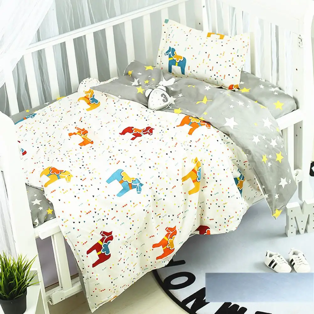 Kidlove 3 шт. хлопок постельное белье набор верхняя одежда с рисунком из мультфильма Постельное белье без наполнителя