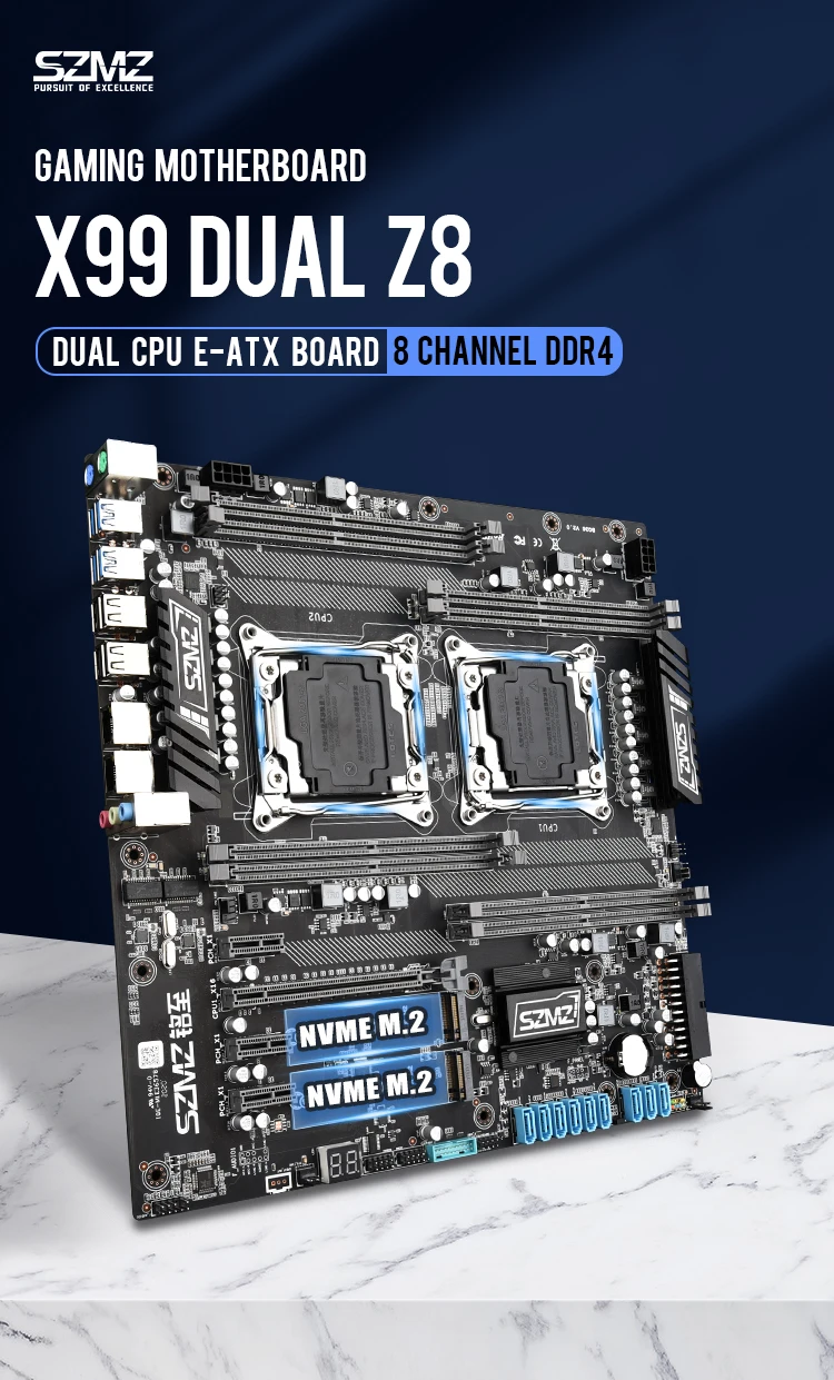 SZMZ X99 Dual CPU Motherboards Socket LGA 2011-3