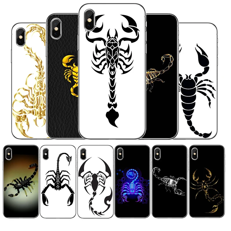 Scorpion Silicone phone case For iphone 13 12 11Pro Max 11 XR XS X 8 7 6 6S Plus 5 5S SE 2020 Back Cover Shell | Мобильные телефоны