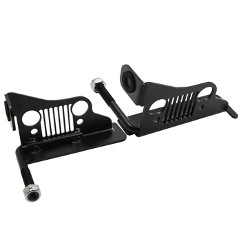 

X Autohaux 2pcs Pedal Pad Auto Car Left Right Door Footrest Black Metal For Jeep For Wrangler Brake Pedal Cover