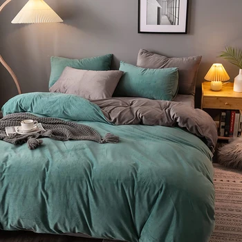 

New Style Super Comfortable Warm 100% Polyester Soft 3 Pieces Bedding Set Quilt Cover Two Pillow cases Suitable For Queen Size