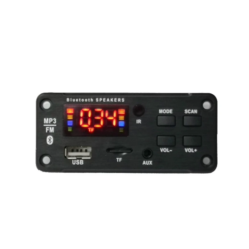 Беспроводной Bluetooth MP3 WMA декодер DC 12 В плата аудио модуль поддержка USB TF AUX FM Радио