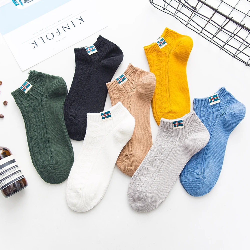 Men's Boat Socks Summer Short Tube Solid Color Casual Comfortable Cotton Sports Invisible Thick Needle Cotton Men's Socks 3d printer prats sidewinder x1 thermistor heating tube handle abl touch needle for sidewinder x2 and genius pro