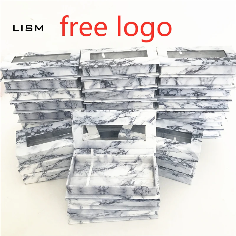 

10/20/50 pcs wholesale false eyelashes packaging box fake 3d mink lashes boxes faux cils strip diamond magnetic case empty