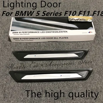 

A Pair Lighting Door Sill For BMW 5 Series F10 F11 F18 520Li 525Li 530Li M Performance LED Door Step Car Threshold