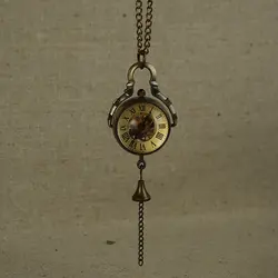 Ретро карманные часы ожерелье стимпанк Скелет Механические брелоки карманные часы кулон ручной обмотки для мужчин и женщин цепочка