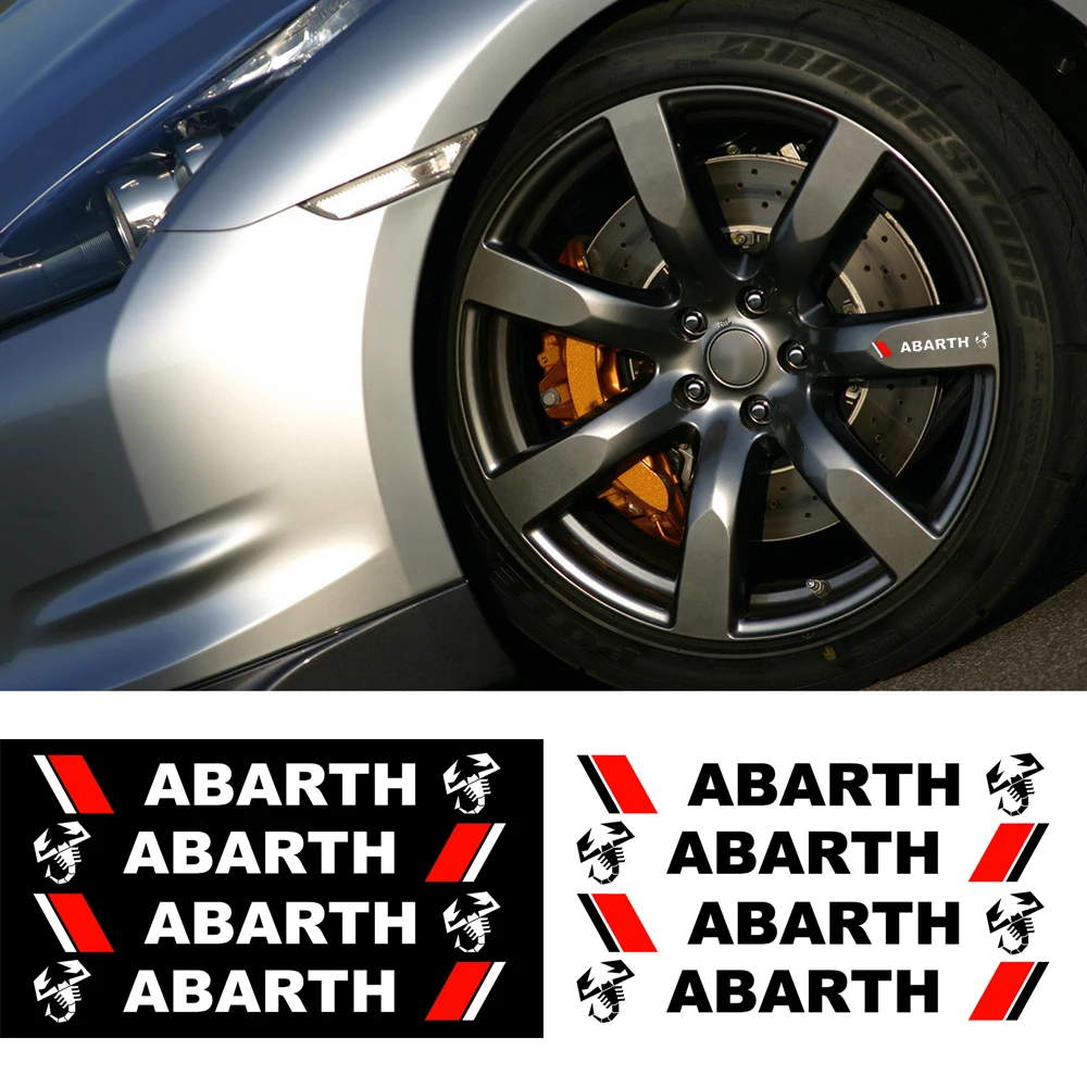 

4x Alloy Rim Wheel Stickers Stripe Car Styling Car Wheel Rim Decorative Vinyl Stickers For Fiat Viaggio Abarth Punto 124 125 500