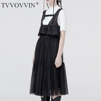 

Loose Niche Style Black Medium and Long High Waist Mesh A Line Casual Skirt 2020 Spring Summer New Fashion Skirt Women DMY4106