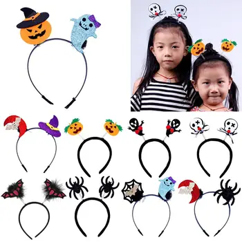 

Child Kids Halloween Headband Cute Spring Cartoon Pumpkin Bat Ghost Hair Hoop NEW