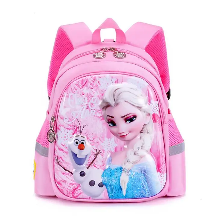 Gran venta Mochila Disney para bebé de 3 a 6 años, morral escolar de princesa Elsa de Frozen, a la moda, para guardería rZK9ZBx0n